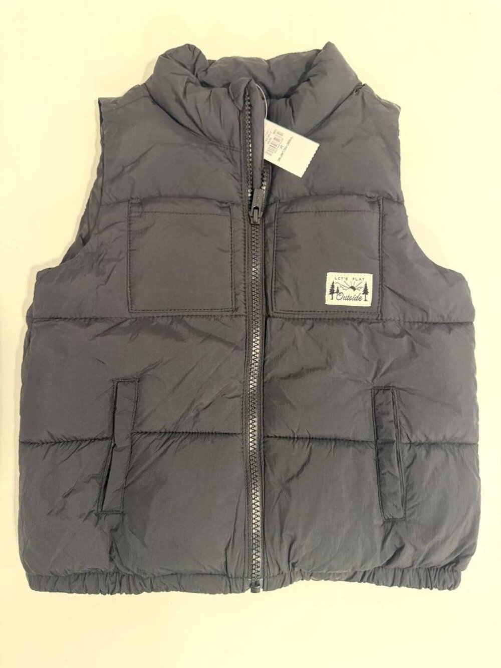 Old Navy Black Toddler Puffer Vest 3T NWT
